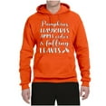 thumbnail image 2 of Wild Bobby Pumpkins Hayrides Apple Cider and Falling Leaves White and Black Halloween Unisex Hoodie Sweatshirt, Orange, Medium, 2 of 6