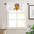 thumbnail image 3 of Curtain Valances for Windows, Thanksgiving Pumpkin Sunflowers Rod Pocket Valance Window Treatments Short Curtains for Kitchen Bathroom Living Room 54 x 18 Inches, 1 Panel, 3 of 6