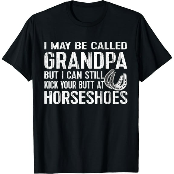 Funny Horseshoes TShirt Grandpa Play Horseshoes Gift T-Shirt