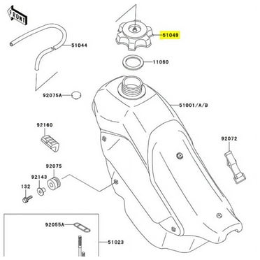 Kawasaki OEM Replacement Gas Cap 51049-1108 KX580 KX100 KX500 KDX