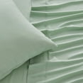 thumbnail image 2 of Great Bay Home Solid Viscose from Bamboo Wrinkle-Resistant Sheet Set  (King, Sage), 2 of 6