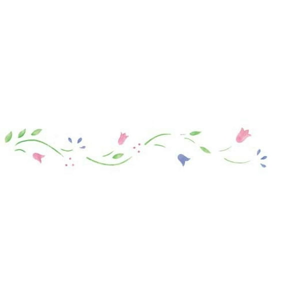 Small Colonial Floral Wall Stencil SKU #468 by Designer Stencils