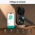 thumbnail image 2 of SMONET Smart WiFi Door Lock with Handle Keyless Entry Lock with Fingerprint for Front Door Anti-peep Keypad Compatible with Alexa, 2 of 7