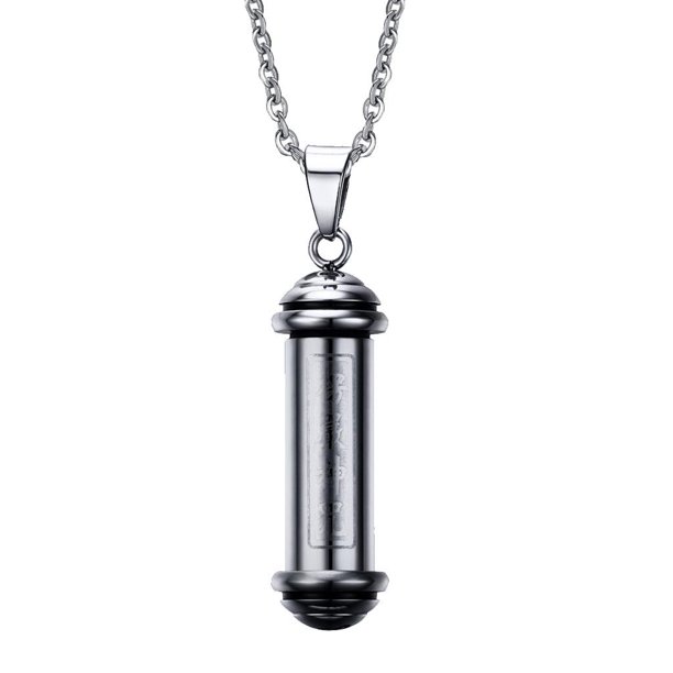 Collar con colgante que se puede abrir de botella elegante de Sunnimix Collar de urna conmemorativa