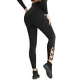 thumbnail image 4 of Xuanfei Women High Waist Hidden Pocket Criss-Cross Calf Ankle-Length Yoga Pants, 4 of 6