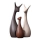 thumbnail image 3 of Adornos de cerámica, obras de arte, estatuas de ciervos, figuras de animales, porcelana coleccionable tres ciervos, 3 of 9
