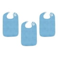 thumbnail image 4 of Gazechimp 3Pcs Adult Bibs Machine Washable Reusable Adjustable for Seniors Elderly Men azure color, 4 of 8