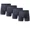Dark Gray, variant on 4PK Mens Cotton Boxer Briefs Tagless Comfort Flex Underwear With Opening Fly