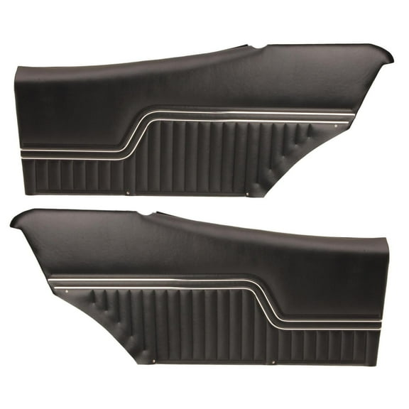PRE-ASSEMBLED DOOR PANEL COUPE CHEVELLE 70-72 BLACK