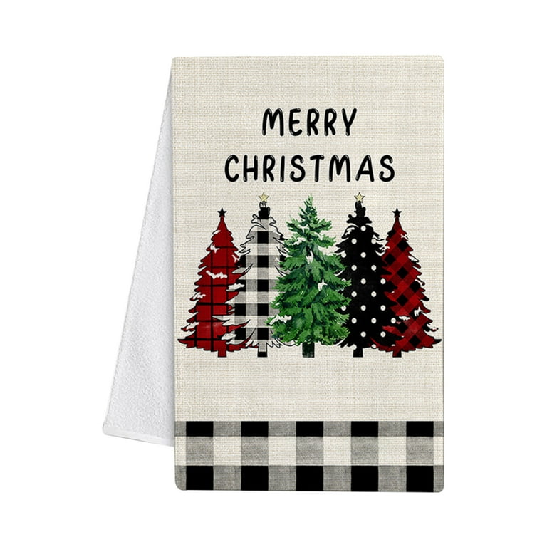 Kitchen towel,tea towel, Christmas kitchen towels, Christmas Decor,  Neighbor Christmas Gift, Decor, merry and bright, buffalo plaid