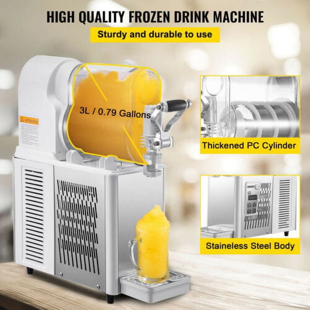 VEVOR 110V Slushy Machine 30L Triple Bowl Margarita Frozen Drink
