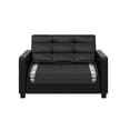 Mainstays Loveseat Sleeper Sofa with Twin Memory Foam Mattress, Black