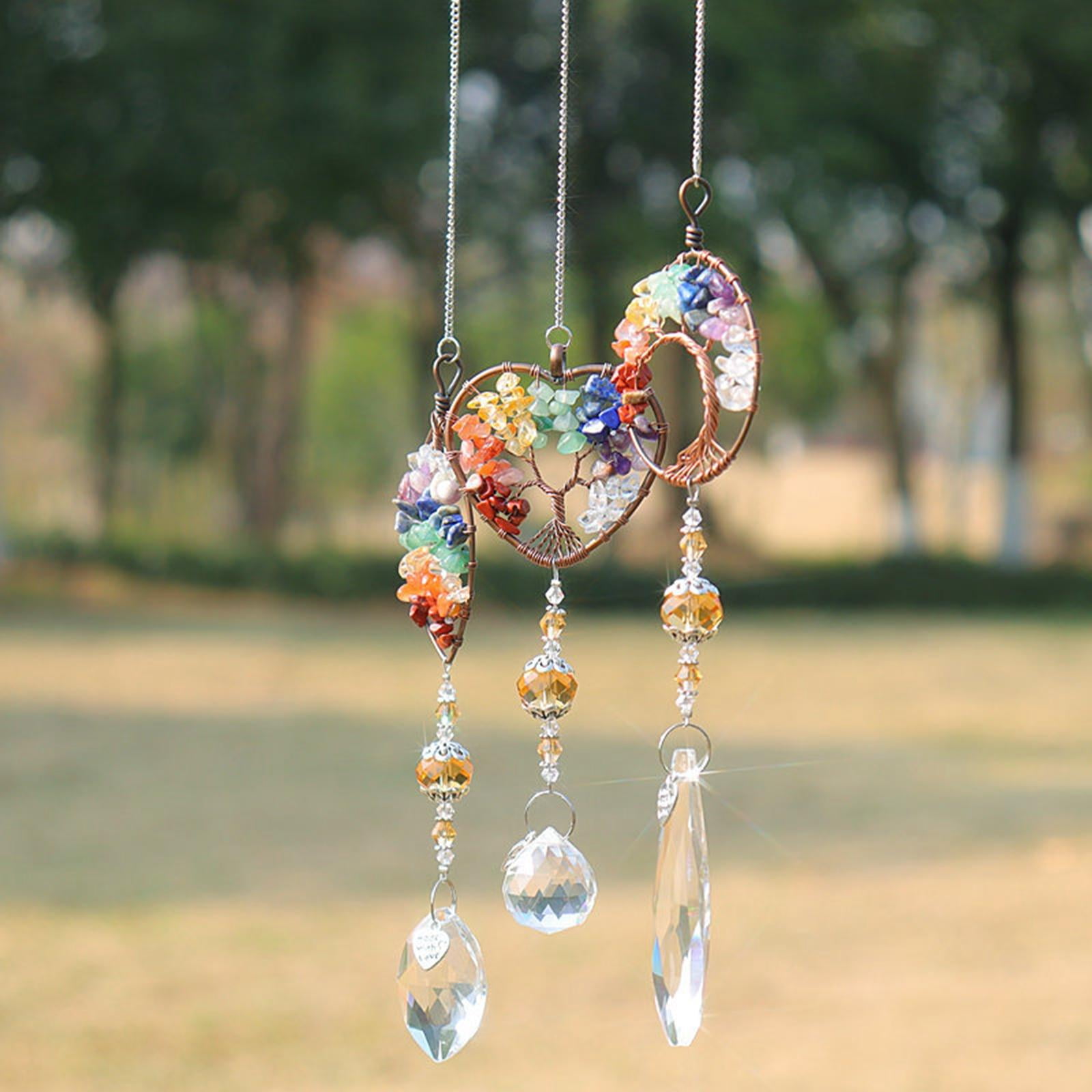 LONGWIN Set 6 Crystal Prisms Ornament Handmade Pendant Wedding Decor Craft Gifts 