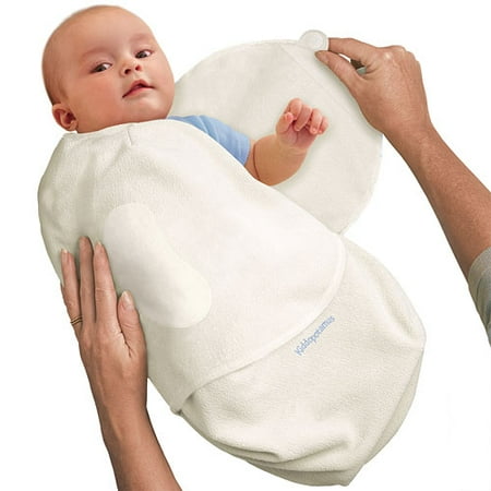Kiddopotamus - Swaddle Me Microfleece Adjustable Wrap, Ivory