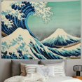 thumbnail image 2 of Creowell  The Great Wave Japan Tapestry, Wall Decor Art Tapestry Hanging for Living Room Kitchen Outdoor Dorm Bedroom 60x50inch, 2 of 6