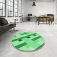 thumbnail image 4 of Ahgly Tapis Rectangulaire Lavable en Machine Intérieur Vert Jade Transitionnel, 5 Pieds x 8 Pieds, 4 of 7
