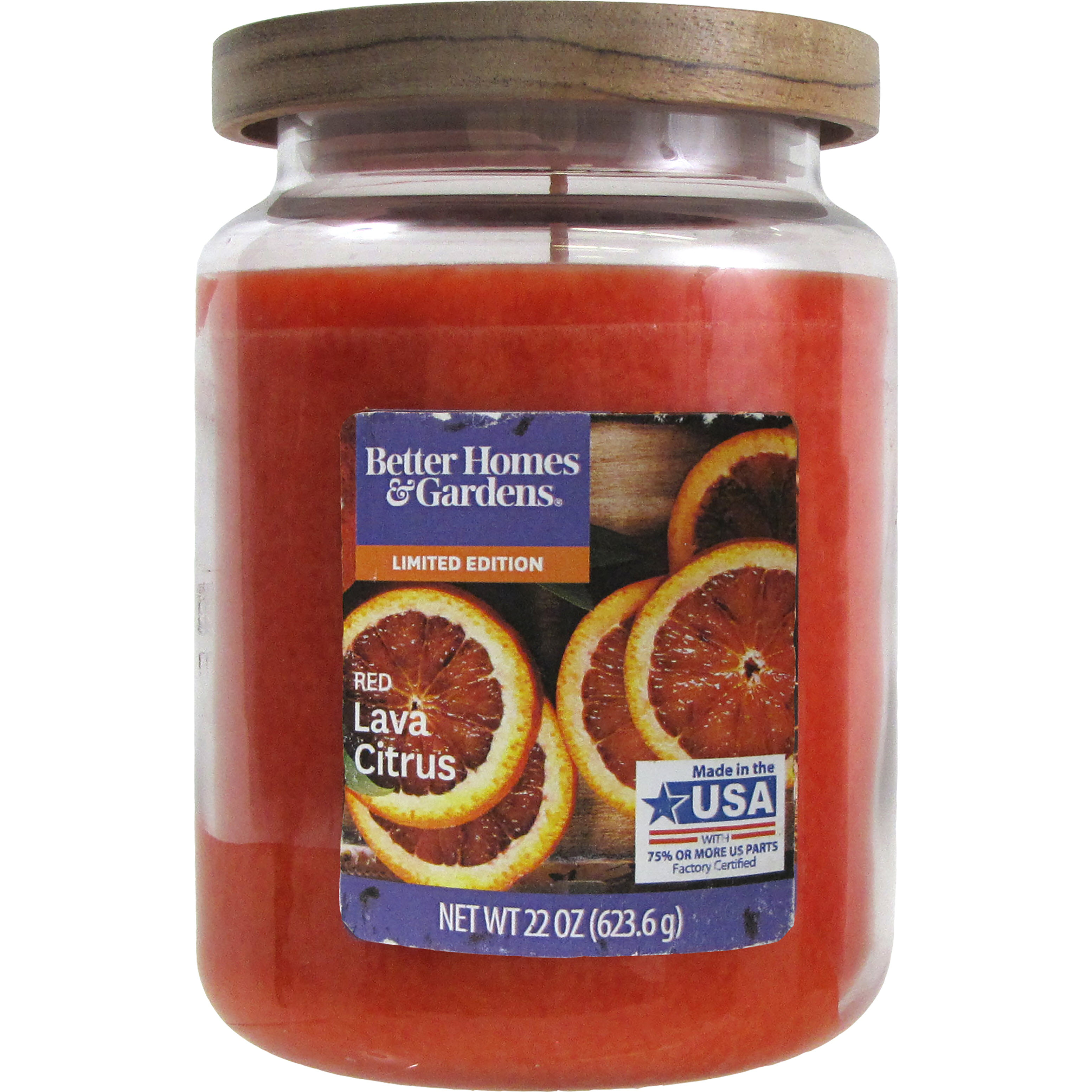 Better Homes & Gardens Red Lava Citrus 22 oz. Jar Candle