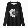 thumbnail image 4 of Child Girls T Shirts long Sleeve Curve Hem Tee Floral Cute Shirts Tops for Girls Fall Winter Clotehs Tops for 5T 6T 7T 8T 10T 11T 12T 13T 14T Kids Girls Tops, 4 of 4