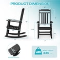 thumbnail image 5 of FODINGHILL Rocking Chair Outdoor,HDPE All Weather Patio Rocking Chair for Porch Garden Deck,Black, 5 of 9