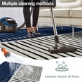 thumbnail image 5 of Navy Blue Striped Outdoor Rug for Patio/Deck/Porch, Non-Slip Large Area Rug 3 x 5 Ft, Farmhouse Stripes Modern Abstract Art Indoor Outdoor Rugs Washable Area Rugs, Camping Rug Carpet Runner, 5 of 8