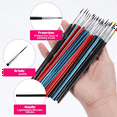 thumbnail image 2 of 30pcs Detail Brushes, Fine Tip Paint By Number Brushes, 3 Sizes 0 00 00, Model Crafts Painting B, 2 of 6