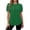 Green, variant on Women Fashion T-Shirts Loose Fit Ruffle Short Sleeve Shirts Summer Crewneck Pleated Tees 2026 Casual Elegant Daily Wear Tops White