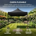 thumbnail image 4 of Carpa Toldo 2x2M Reforzado Plegable Impermeable Facil Armado Y Transporte para Jardín Casa Exterior Uso Rudo Acero Lona (Negro), 4 of 9