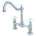 thumbnail image 1 of Kingston Brass KS1171PX 8 Inch Center Deck Mount Kitchen Faucet - Polished Chrome, 1 of 1