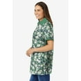 thumbnail image 3 of Woman Within Plus Size Perfect Printed Short-Sleeve Polo Shirt, 3 of 5