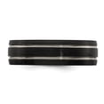 thumbnail image 4 of Edward Mirell Titanium Black Titanium Textured Lines 7mm Band Size: 11; for Adults and Teens; for Women and Men, 4 of 7