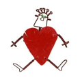 thumbnail image 1 of Dancing Girl Heart Pin Creative Alternatives, 1 of 1
