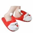 thumbnail image 3 of Shadoumai Christmas Slippers Unisex Xmas Santa Slippers Non-Slip Fluffy Warm Shoes Winter Soft Slip-on Indoor Outdoor, 3 of 9