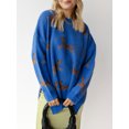 thumbnail image 2 of SUNSIOM Tricot pour Femmes Manches Longues Col Rond Léopard Chandail Chaud pour Automne Hiver, 2 of 6
