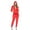 Red, variant on Women's 2 Piece Rhinestone Velour Tracksuit Set