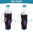 thumbnail image 6 of Yayeee 30oz Stainless Steel Tumbler with Straw and Handle Double-Wall Insulated Travel Water Bottle, Halloween Orange Ghosts, 6 of 8
