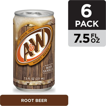 A&W Root Beer Soda - 6pk/7.5 fl oz Cans