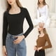 thumbnail image 5 of Vintage Square-Neck Long-Sleeved Women Undershirt For Slim Fit And Top, 5 of 6