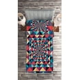 thumbnail image 2 of Ambesonne Modern Quilted Coverlet 2 Pcs, Visual Patchwork Retro, Twin Size, Multicolor, 2 of 2