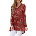 thumbnail image 5 of Anygrew Women's Long Sleeve V Neck Shirts Casual Tunic Tops Blouse, 5 of 6