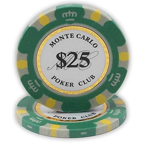 Fichas de póquer DA VINCI Monte Carlo Poker Club, 14 g x 50, color verde