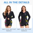 thumbnail image 6 of Ocean Blues Women's Long Sleeve One Piece Bathing Suit Athletic Boyleg One Piece Swimsuit UPF 50+ Sun Protection Rash Guard, 6 of 9