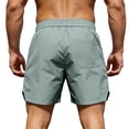 thumbnail image 5 of Besolor Mens Workout Shorts Lightweight Breathable Quick Dry Summer Athletic Running Elastic Waist Drawstring Shorts with Zipper Pockets(5X-Large,Mint Green), 5 of 7