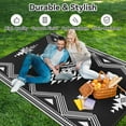 thumbnail image 7 of SIXHOME Outdoor Rugs 9x12 Waterproof Reversible Black Plastic Patio Mat, Non-Slip Durable Moroccan Geometric Design for Camping, RV, Balcony, Porch, Picnic, 7 of 7