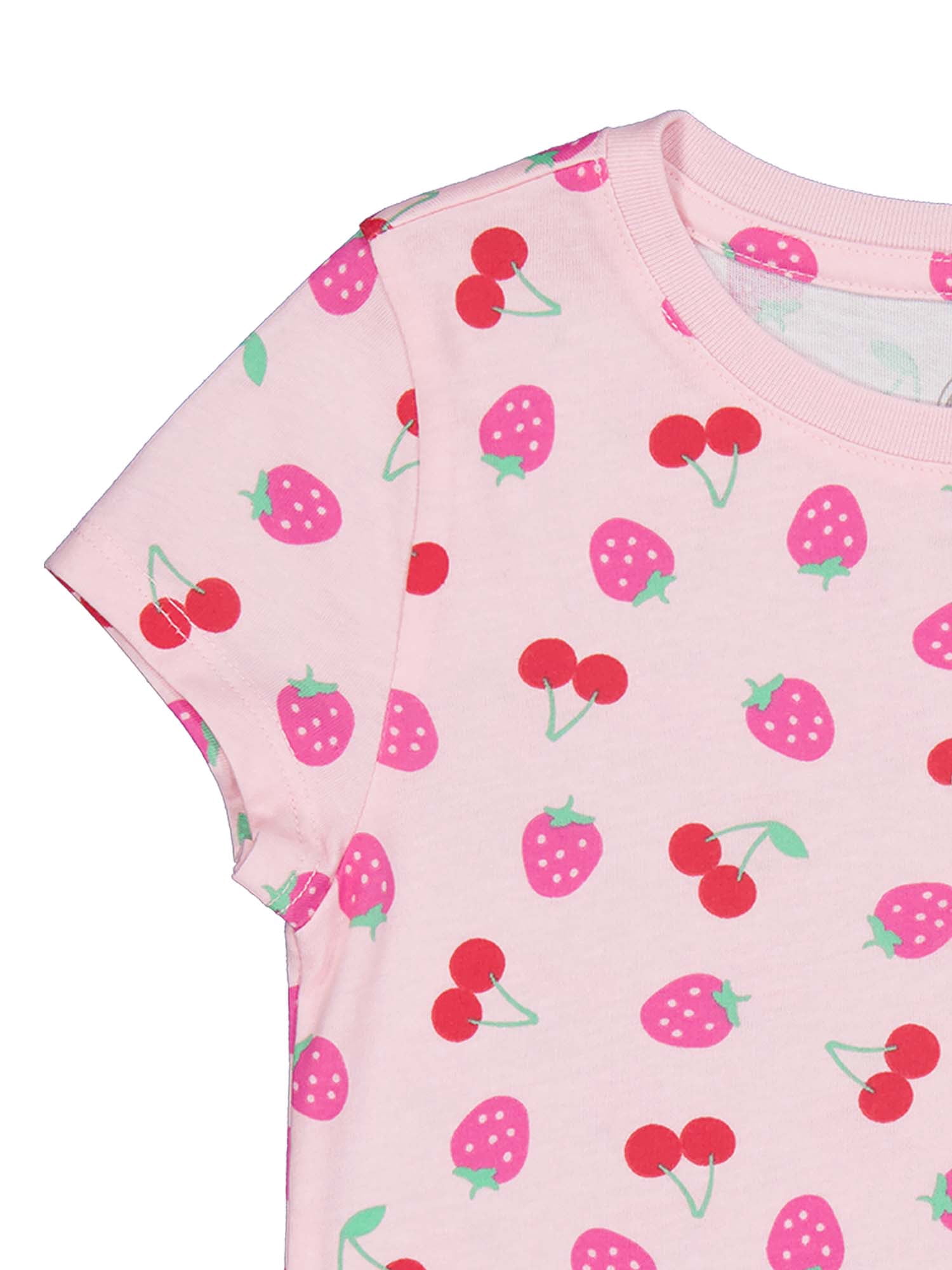 Wonder Nation Girls Kid Tough Tee with Short Sleeves, Sizes 4-18 & Plus