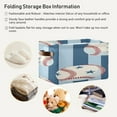 thumbnail image 6 of Baseballs with Star Patterns Blue Stripes Square Storage Bins with Handles Collapsible Containing Box 2 Packs, 6 of 9