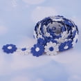 thumbnail image 1 of simhoa 3Yds Daisy Flowers Lace Crochet Ribbons Sewing Dressmaking Edging 25mm Blue, 1 of 6