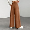 thumbnail image 5 of WULMLEO Women's Sweatpants Corduroy Fall Winter Elastic Waist Wide Leg Pant Trendy Comfortable Paloma Pants Trendy Lightweight Bottoms with Pockets Ginger L, 5 of 9