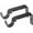 Black, variant on Adjustable Brackets for Curtain Rods - for 1 or 1 1/8 Inch Rods. Set of 2 - Antique Black