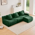 thumbnail image 2 of Miekor Furniture Boneless Sofa,3 Seat High-Quality Teddy Fabric,Anti-Slip Design,No Assembly Curved Armrests Streamlined Design,Assembly Chaise 32D High Density Sponge For Living Rooms Bedroom No0078, 2 of 9