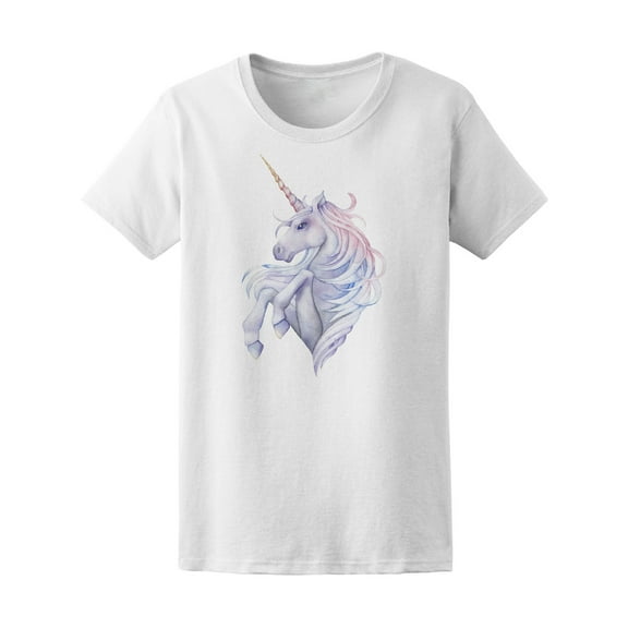 Cute Fantasy Watercolor Unicorn T-Shirt - Image by Shutterstock, Female x-Large